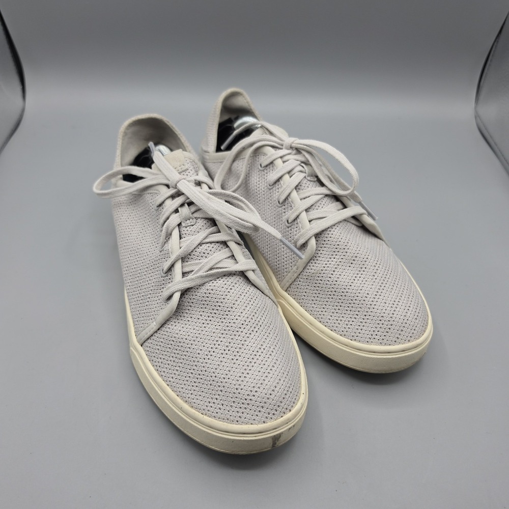Olukai Pehuea Li Sneakers Womens 10 White Gray Mesh Shoes‎ Convertible Lace Up